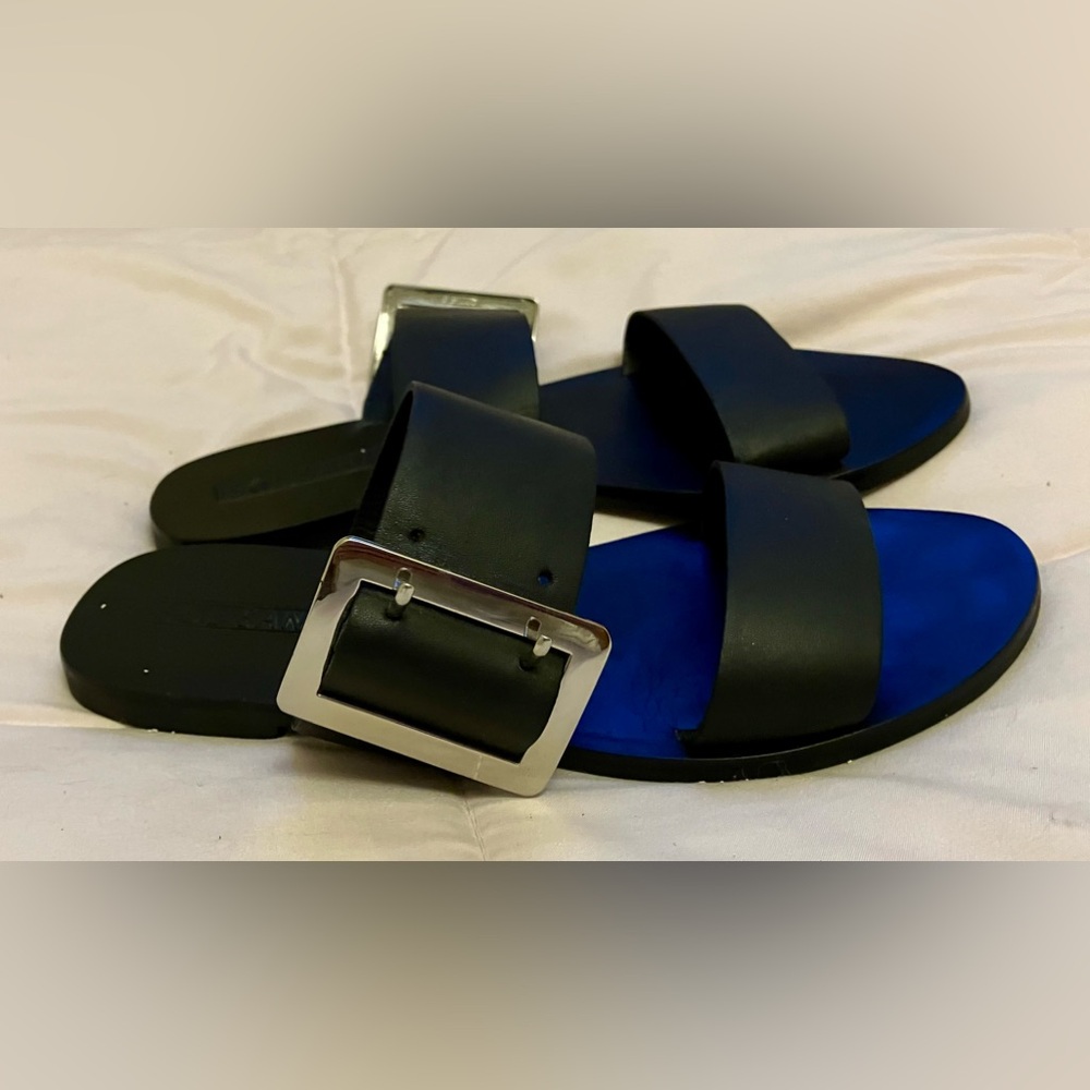 Sol Sana black buckle slides 38 (7.5)